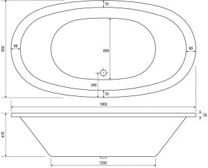 Congo Built In Bathtub River Range Dimensions