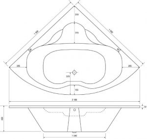 Euphrates Corner Bathtub River Range Dimensions